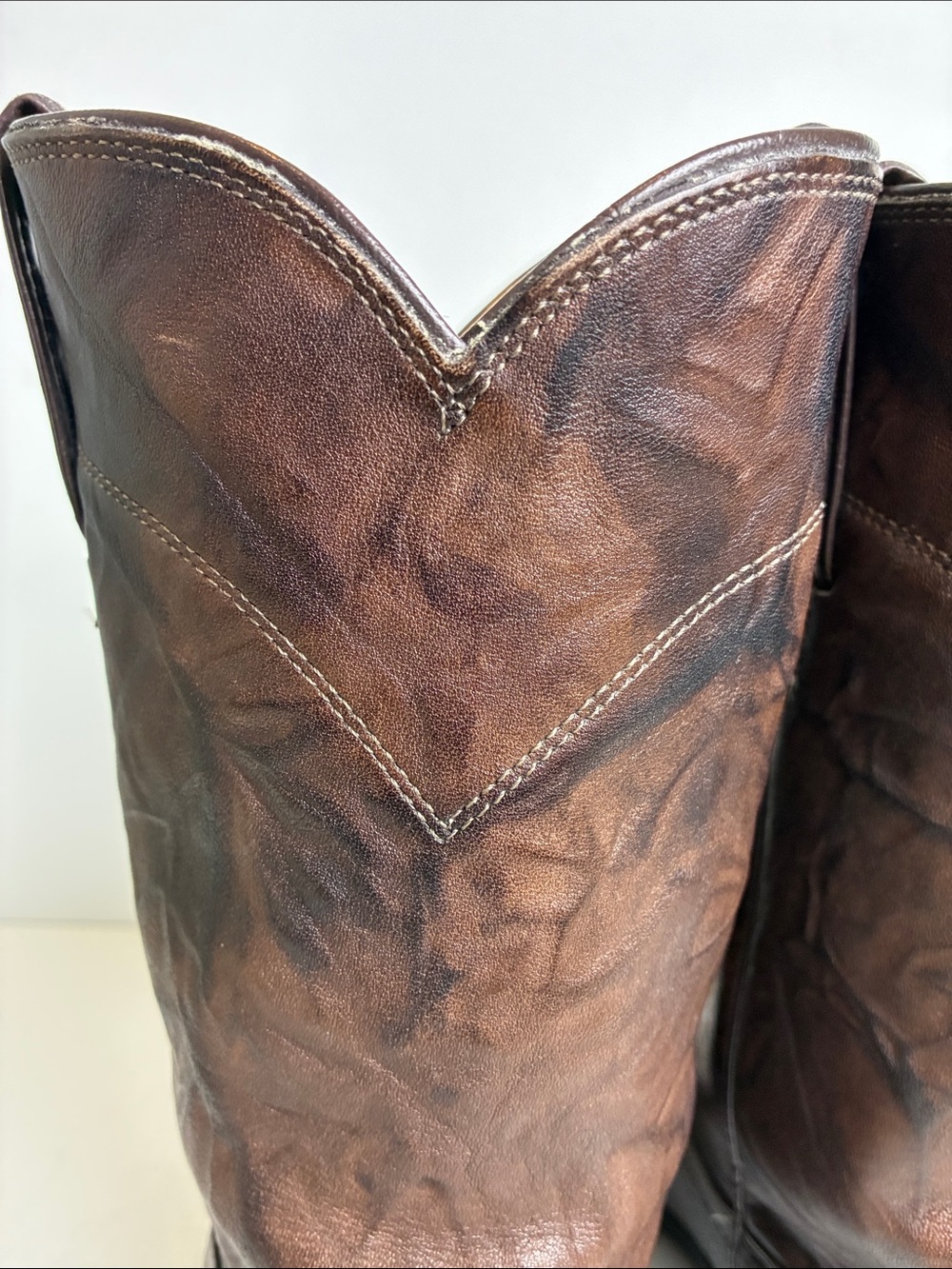 Justin Boots Classic Roper Jackson 3162 Dark Brown Mens Size 8.5 D Western Rodeo - Picture 7 of 16